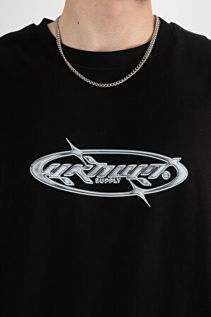 UKHWD 2YK Chrome Logo Oversize Erkek Tişört UK1459SYGM