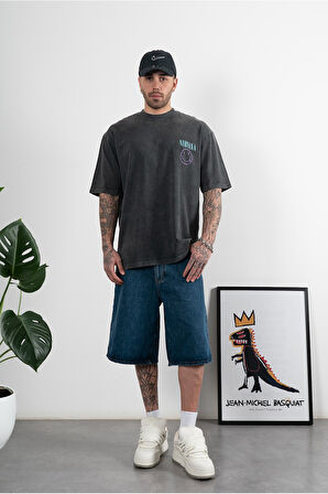 Acid Washed Nirvana Oversize Erkek Tişört UK1460WSSY