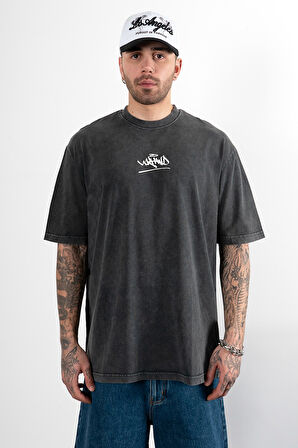 UKHWD Classic Logo Moon Washed Erkek Tişört UK1463WSBY