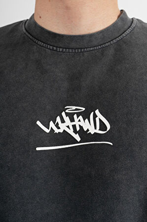 UKHWD Classic Logo Moon Washed Erkek Tişört UK1463WSBY
