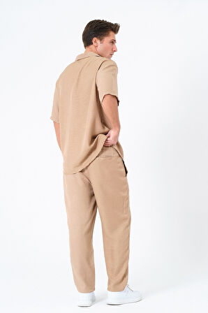 Vizon Bambu Keten Erkek Gömlek ve Pantolon Takım