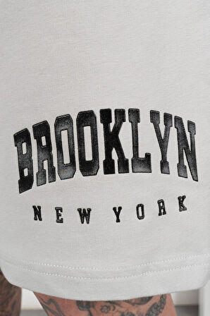 Brooklyn NY Gri Erkek Şort