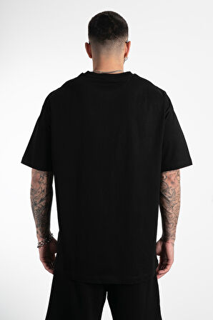 Turuncu Classic Graffiti Logo Oversize Erkek Tişört