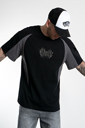 Reflective Brutal Retro Sports Oversize Erkek Tişört