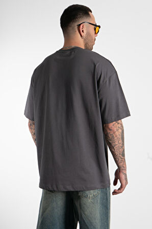 Ukhwd Urban Oversize Füme Erkek Tişört