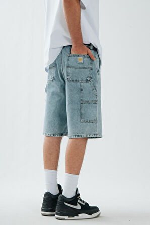 Iced Blue Carpenter Denim Jort Erkek Urban Şort