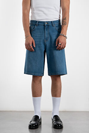 Mavi Baggy Denim Urban Jort Erkek Şort