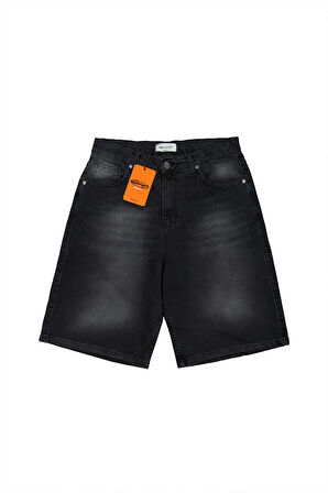 Siyah Baggy Denim Urban Jort Erkek Şort