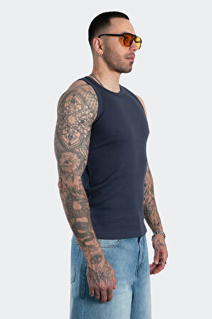 Lacivert Fitilli Erkek Atlet US4323LC