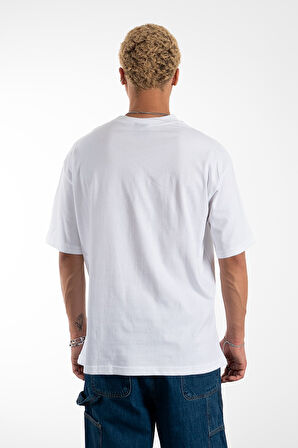 Vale State Oversize Beyaz Erkek Tişört