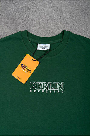 Berlin Kreuzberg Oversize Yeşil Erkek Tişört