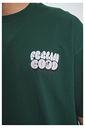 UKHWD Feelin Good Oversize Yeşil Erkek Tişört