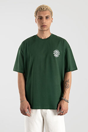 Essentials İstanbul Oversize Yeşil Erkek Tişört