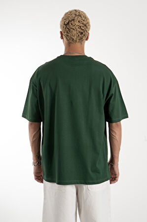 Essentials İstanbul Oversize Yeşil Erkek Tişört