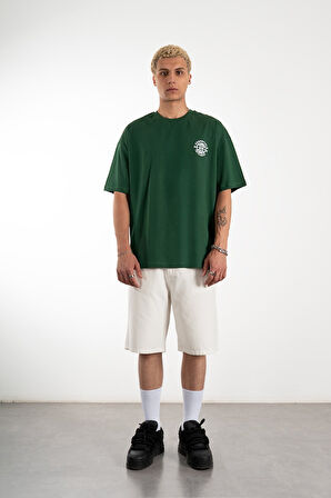 Essentials İstanbul Oversize Yeşil Erkek Tişört