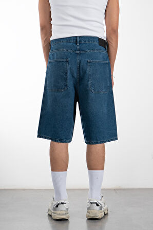 Mavi Baggy Jean Erkek Şort Jorts
