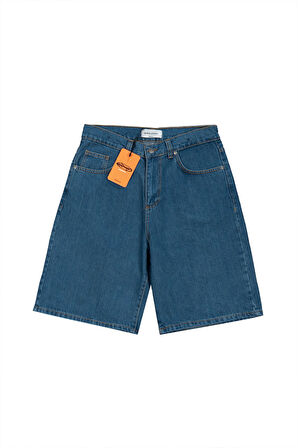 Koyu Mavi Baggy Denim Urban Jort Erkek Şort UK1450MVK