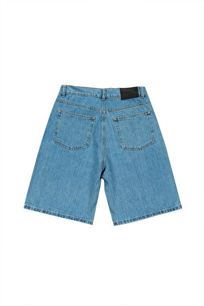 Açık Mavi Baggy Denim Urban Jort Erkek Şort UK1450MVA