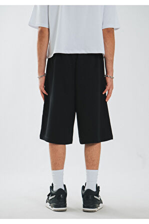 Siyah Oversize Erkek Şort US4356SY