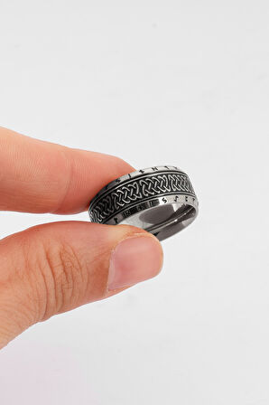 316L Çelik Celtic Erkek Yüzük KA1343GM