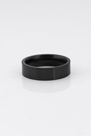 316L Çelik Düz Flat Siyah Erkek Yüzük KA1344SY