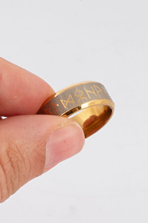 316L Çelik Rustic Viking Erkek Yüzük KA1347AL