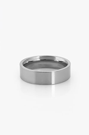 316L Çelik Düz Flat Silver Erkek Yüzük KA1344GM