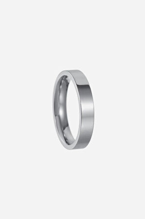316L Çelik Düz İnce Flat Silver Erkek Yüzük KA1360GM