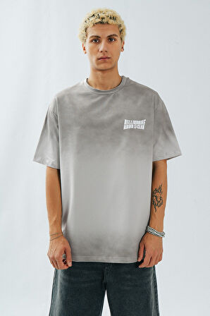 Billionaire Boys Club Washed Erkek Gri Oversize Tişört