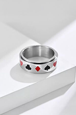 316L Çelik Poker Erkek Yüzük