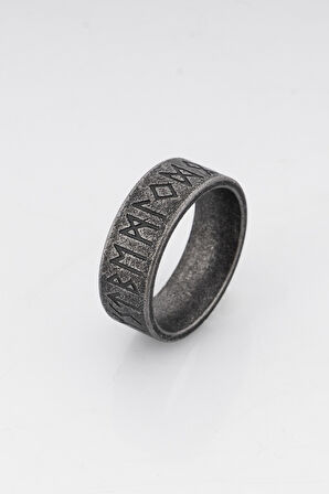 316L Çelik Viking Futhark Erkek Yüzük