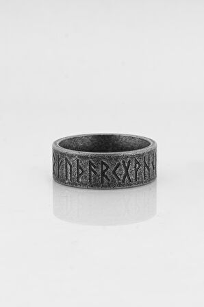 316L Çelik Viking Futhark Erkek Yüzük