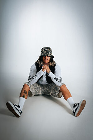 Kamuflaj  Baggy Denim Urban Jort Erkek Şort