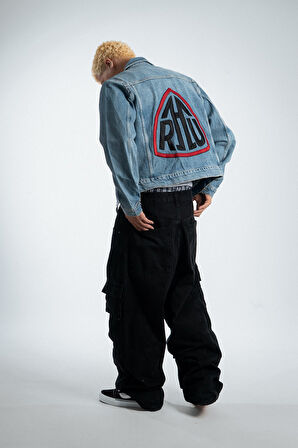 Rhude Crop Denim Erkek Ceket