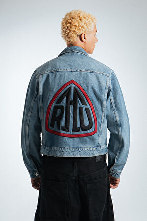 Rhude Crop Denim Erkek Ceket