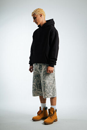 Siyah Urban Ghost Oversize Erkek Sweatshirt