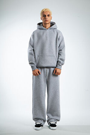 Gri Urban Ghost Oversize Erkek Sweatshirt