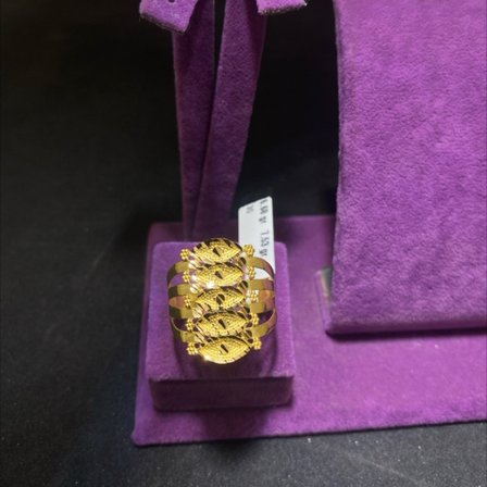 22 Ayar Altın Yüzük Kaburga Modern Tasarım 6.68gr 30 Numara Kadın Hediye
