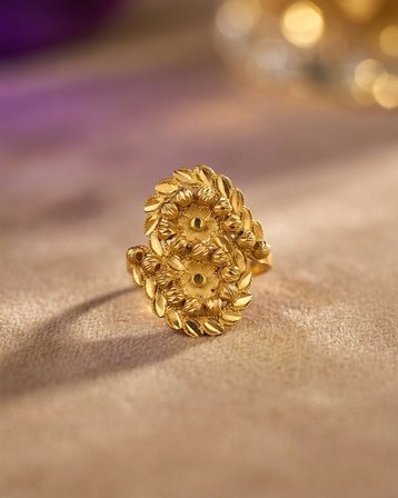 Paksoy Başak Serisi 22 Ayar Altın Yüzük Dorika Figürlü El İşi 20 Numara 4.74 gr