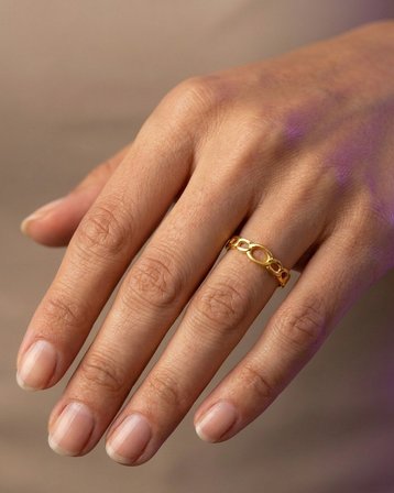 22 Ayar Altın Yüzük Samanyolu Özel Tasarım 1.86gr 16 Numara Kadın Paksoy Hediye