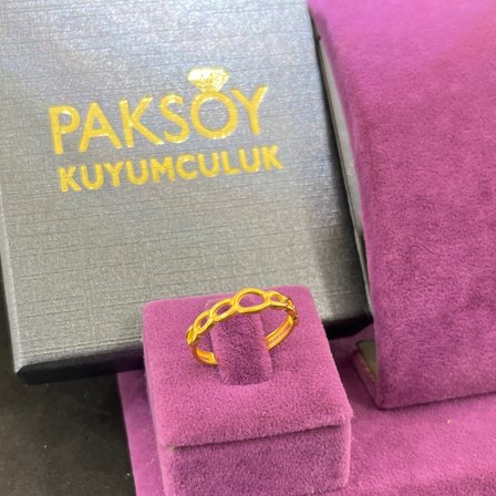 22 Ayar Altın Yüzük Samanyolu Özel Tasarım 1.86gr 16 Numara Kadın Paksoy Hediye