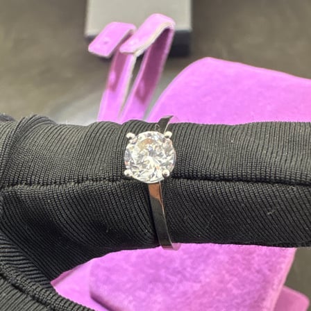 14 Ayar Altın Yüzük tek taş 1.51gr 15 Kadın Hediye