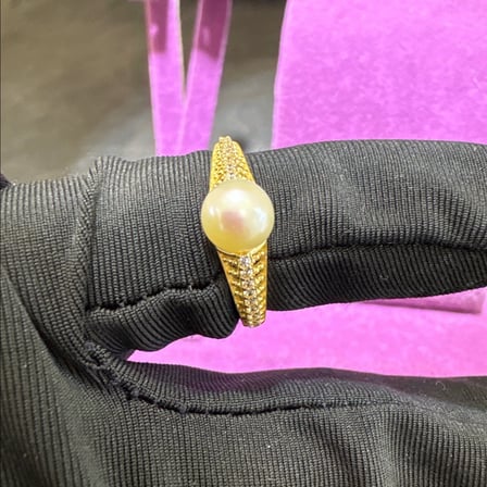14 Ayar Altın Yüzük incili 2.33gr 15 Kadın Hediye