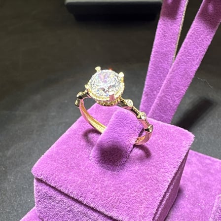 14 Ayar Altın Yüzük lotus 2.15gr 17 Numara Kadın Hediye
