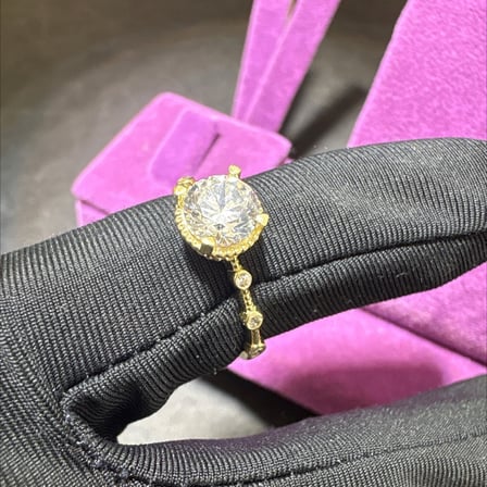 14 Ayar Altın Yüzük lotus 2.15gr 17 Numara Kadın Hediye