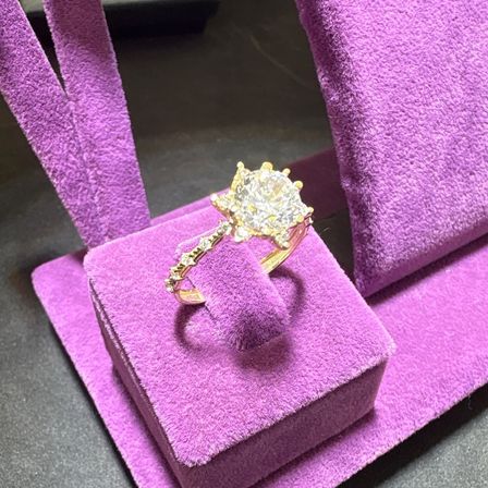 14 Ayar Altın Yüzük lotus 2.49gr 16 Numara Kadın Hediye