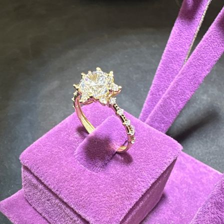 14 Ayar Altın Yüzük lotus 2.49gr 16 Numara Kadın Hediye