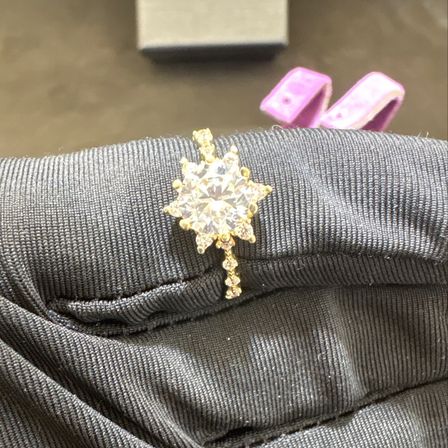 14 Ayar Altın Yüzük lotus 2.49gr 16 Numara Kadın Hediye