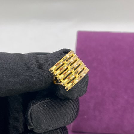 22 Ayar Altın Yüzük Kalemli Kaburga 3.71gr Kadın Hediye