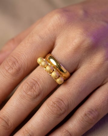 Paksoy 22 Ayar Altın Yüzük 5 Dorikalı 14 Beden 5.63 gr